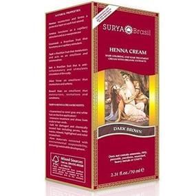 img 2 attached to 🌿 Natural Dark Brown Henna Cream - 2 Pack Surya Brazil, 2.31 oz