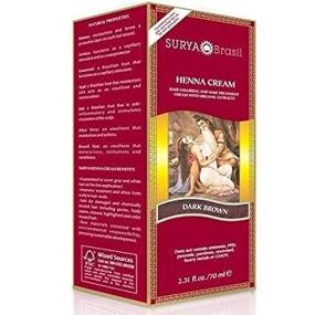 img 4 attached to 🌿 Natural Dark Brown Henna Cream - 2 Pack Surya Brazil, 2.31 oz