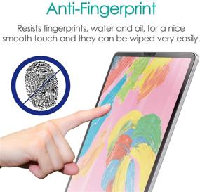 img 1 attached to 🖊️ Pencil-Feel Screen Protector for Drawing | Anti-Glare, Scratch-Resistant, Bubble-Free | Compatible with 12.9" iPad Pro 2018/2020 (TB-A18LFLAPL-W)