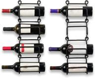 stylish & functional wallniture moduwine wine rack wall mount: farmhouse decor & kitchen storage rack, set of 8 логотип