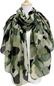 img 1 attached to 🧣 GERINLY Lightweight Travel Camouflage Scarves for Women - Stylish Accessories for Scarves & Wraps