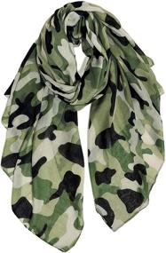 img 4 attached to 🧣 GERINLY Lightweight Travel Camouflage Scarves for Women - Stylish Accessories for Scarves & Wraps