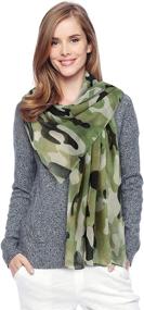 img 2 attached to 🧣 GERINLY Lightweight Travel Camouflage Scarves for Women - Stylish Accessories for Scarves & Wraps