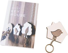 img 2 attached to 🐦 Charming Wooden Bird Key Chain with Convenient Magnetic Hanging Key Holder