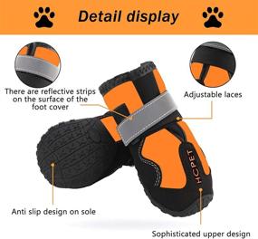 img 2 attached to 🐶 Medium and Large Dog Waterproof Boots - Reflective Anti-Slip Sole for Indoor/Outdoor Running - Set of 4 EOFOJP Dog Shoes