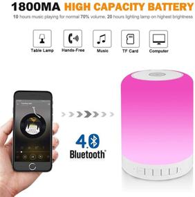 img 1 attached to 🌙 Ersculleo Touch Bedside Lamp with Bluetooth Speaker - Dimmable Table Lamp, Color Changing Night Light