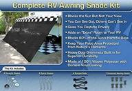 🏕️ 10' x 16' black rv awning shade kit - ez travel collection sun shade canopy shelter set logo