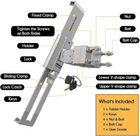 img 1 attached to Крепление на руль AboveTEK для планшета, аксессуары для планшета