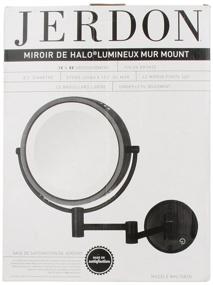 img 2 attached to 🪞 Jerdon HL75BZD: 8.5-Inch Lighted Wall Mount Makeup Mirror - 8x Magnification, Bronze Finish