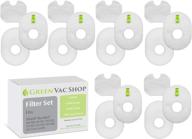 💫 premium replacement filter set for greenvacshop shark rocket hv292, hv300, hv300w, hv301, hv302, hv303, hv305, hv308, hv310, uv450 - 12 pre-filters (6 foam+6 felt) & 6 post-filters - replaces shark part# xffv300 логотип