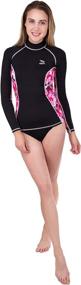 img 3 attached to IST Womens Sleeve Spandex Floral Sports & Fitness for Water Sports