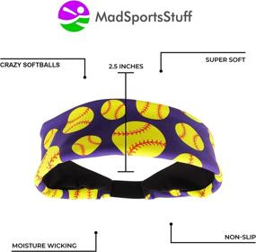 img 1 attached to MadSportsStuff Crazy Softball Headband Black