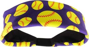 img 4 attached to MadSportsStuff Crazy Softball Headband Black