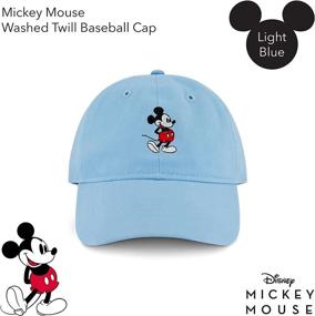 img 3 attached to 🐭 Authentic Concept One Disney Mickey Mouse Baseball Hat: Premium Washed Twill, Adjustable Dad Cap