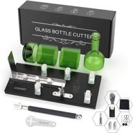 glass bottle cutter: upgraded diy machine for cutting wine, beer or soda round bottles & mason jars - bundle included logo