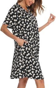 img 1 attached to YOZLY Cotton Housecoat Nightgown X Large Women's Clothing