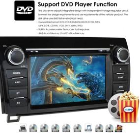 img 1 attached to 🚗 7-дюймовый автомобильный DVD-плеер с навигацией GPS для 2007-2013 Tundra / 2008-2014 Sequoia, Bluetooth, FM / AM, RDS, SWC, Mirrorlink и бесплатной камерой заднего вида.