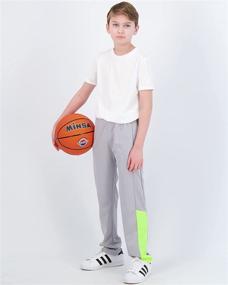 img 1 attached to 👖 Real Essentials 3 Pack: Boys' Tricot Open Bottom Fleece-Lined Sweatpants with Pockets – Comfortable and Stylish Kids' Activewear!