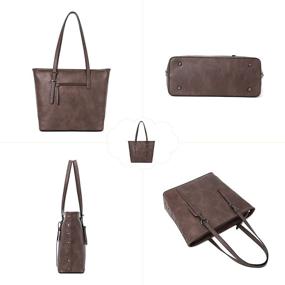 img 1 attached to 👜 Classy and Versatile Handbag: Genuine Leather Shoulder Handle Satchel for Women with Matching Wallet