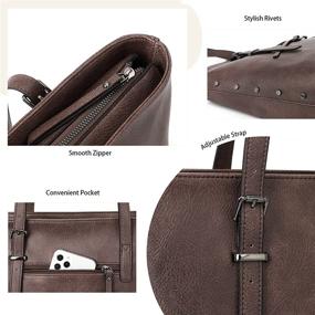 img 3 attached to 👜 Classy and Versatile Handbag: Genuine Leather Shoulder Handle Satchel for Women with Matching Wallet