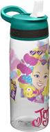 zak designs jojo siwa kids water 🍼 bottle - durable & bpa-free (25oz, green, plastic) logo