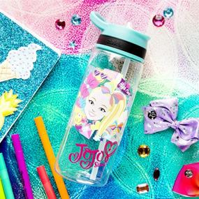 img 1 attached to Zak Designs Jojo Siwa Kids Water 🍼 Bottle - Durable & BPA-Free (25oz, Green, Plastic)