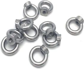 img 2 attached to 🔩 Antrader 10pcs 304 Stainless Steel M8 Lifting Eye Threaded Nut - Durable Ring Shape for Efficient Vertical Hoisting