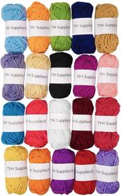 img 4 attached to TYH Supplies 20-Pack 22 Yard Assorted Colors 🧶 Acrylic Yarn Skeins: Ideal for Compact Knitting and Crochet Projects