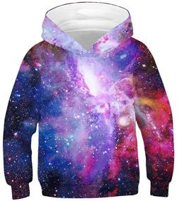 img 2 attached to 👦 KIDVOVOU Boys' Printed Pullover Hoodie Sweatshirt: trendy choice for Kids' Clothing and fashionable Hoodies & Sweatshirts