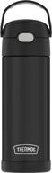 🧊 stainless steel vacuum insulated bottle - thermos funtainer 16oz with wide spout lid, black matte - enhanced seo logo