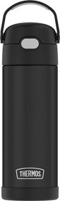 img 4 attached to 🧊 Stainless Steel Vacuum Insulated Bottle - THERMOS FUNTAINER 16oz with Wide Spout Lid, Black Matte - Enhanced SEO