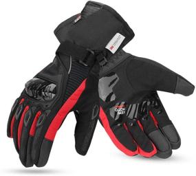 img 4 attached to 🧤 Kemimoto Waterproof Winter Motorcycle Gloves for Men - Hard Knuckle Protection & Touchscreen - Red, Medium Size