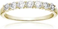 💍 vir jewels 0.50 carat total weight 7-stone diamond wedding band in 14k yellow gold - prong set round diamonds logo