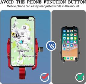 img 2 attached to 📱 ILM Улучшенный держатель для телефона на мотоцикл - Алюминиевая конструкция с быстрой зарядкой USB 3.0, 360° вращение - Аксессуары для держателя на велосипед для iPhone 12 XS XR 11 6s 7 Galaxy S10 S8 S20 - Держит телефоны до 3.9" шириной (красный)