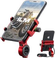 📱 ilm upgraded motorcycle phone mount - aluminum construction with usb 3.0 quick charge, 360° rotation - bike holder accessories for iphone 12 xs xr 11 6s 7 galaxy s10 s8 s20 - holds phones up to 3.9" wide (red) logo