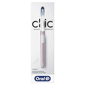 img 4 attached to 🪥 Oral-B Clic Rose Manual Toothbrush with Brush Head and Magnetic Holder: Efficient Dental Care