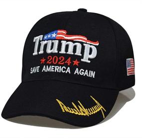 img 1 attached to 🧢 Шапка Дональда Трампа 2024 года - кепки MAGA USA: Поддержка и Сохранение Америки вновь с этой стильной шапкой