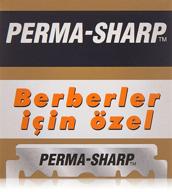 🪒 pack of 100 perma-sharp straight edge razor blades, ideal for professional barber razors logo