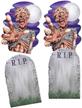 beistle 2 pack tombstone zombie cutouts logo