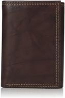 👔 buxton men's threefold wallet brown: sleek and functional accessory for the modern gentleman logo