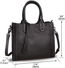 img 1 attached to Genuine Leather Satchel Handmade Shoulder Women's Handbags & Wallets for Totes