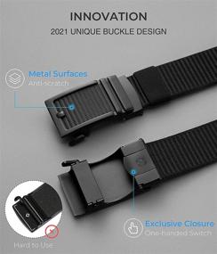 img 1 attached to 👔 CHAOREN Ratchet Nylon Casual Adjustable Men's Belts: The Ultimate Fashion Accessory