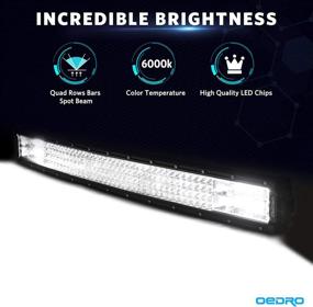 img 1 attached to OEDRO Quad-Row 31Inch 768W LED Light Bar with Wiring Harness - Curved Spot Flood Combo - Perfect for Off-Road Driving, Pickup Trucks, SUVs, ATVs, and More!