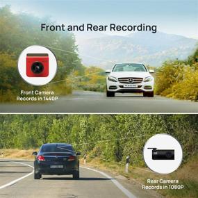 img 2 attached to 70mai Dash Cam A400: Красный, передняя и задняя камера 1440P QHD, 1080P, WiFi, парковочный монитор | Широкий угол обзора, ночное видение | Приложение для iOS/Android