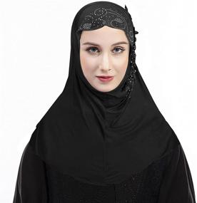 img 2 attached to 🧕 Womens Soft One Piece Hijab: Stylish, Comfortable and Versatile Muslim Head Scarf