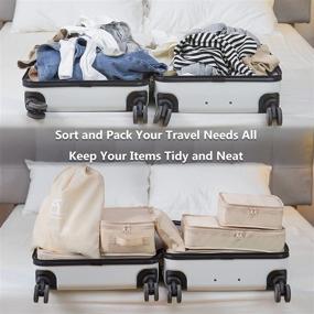 img 3 attached to TianZong 7 Piece Packing Luggage Organizers: Maximize Travel Efficiency with these Essential Packing Companions