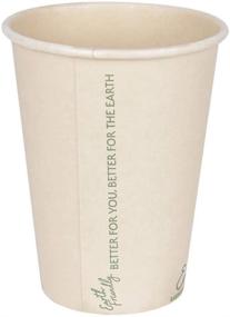 img 1 attached to 🌿 Earth's Natural Alternative 12oz Bamboo Coffee Cups [80 Pack] - 100% Compostable, Eco-Friendly, Biodegradable Paper Cups, Premium Party Cups, Natural Unbleached