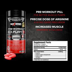 img 3 attached to 💪 Nitric Oxide Fury Pre-Workout Supplement - Six Star Nitric Oxide, Pre Workout Pills for Men & Women, Sports Nutrition Pre-Workout Products, Nitric Oxide Pre Workout Pills, 60 Count