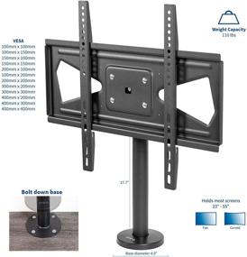 img 3 attached to 📺 VIVO Swivel Bolt-Down TV Stand - 32 to 55 inch Screens, Desktop VESA Mount, Sturdy Tabletop TV Display Stand - TV00M4