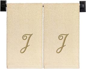 img 1 attached to Monogrammed Towels Luxury Embroidered Monogram